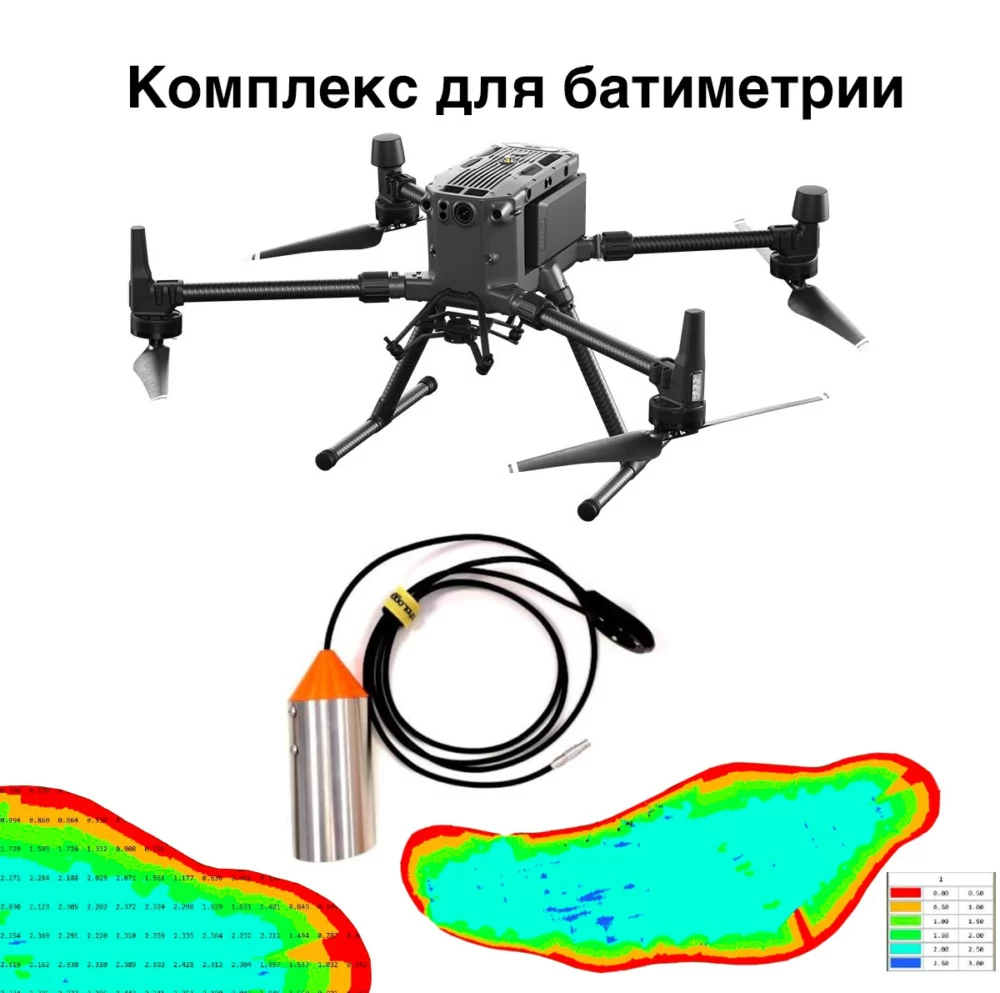 Пример из практики: DJI M600 Pro с  эхолотом для батиметрической съемки