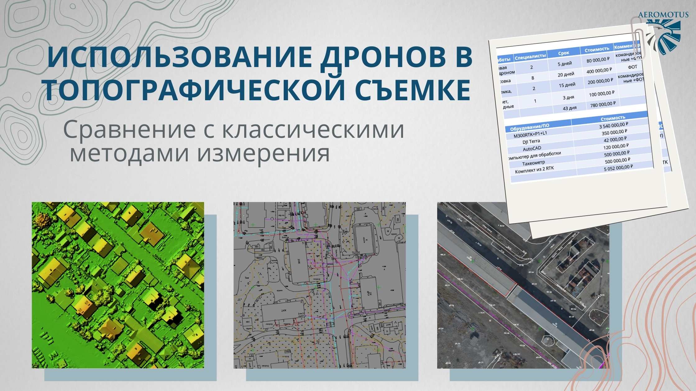 Использование дронов в топографической съемке. Сравнение с классическими методами измерения.
