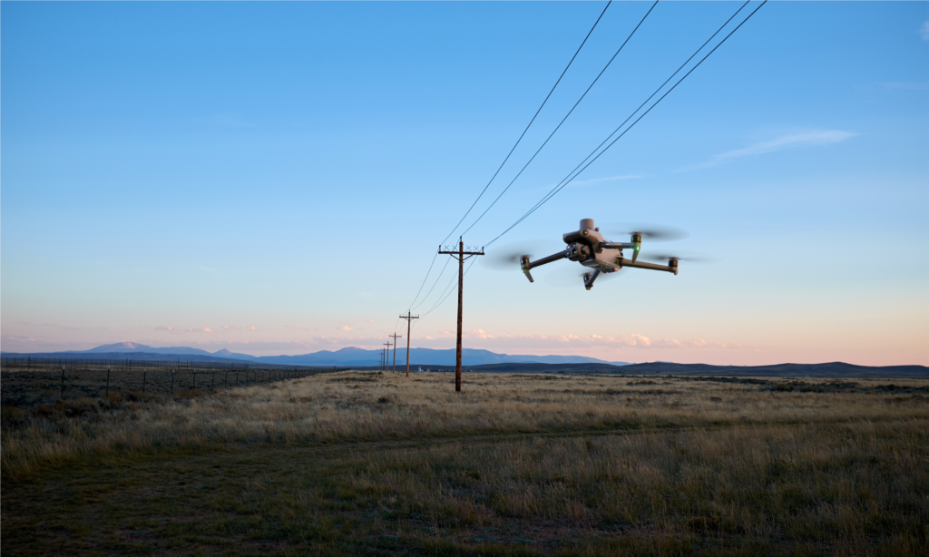 Осмотр линий электропередач с Mavic 3 Thermal