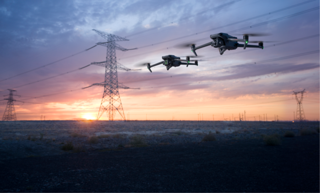 Осмотр линий электропередач с Mavic 3 Thermal