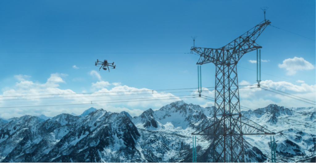 Осмотр линий электропередач с Mavic 3 Thermal